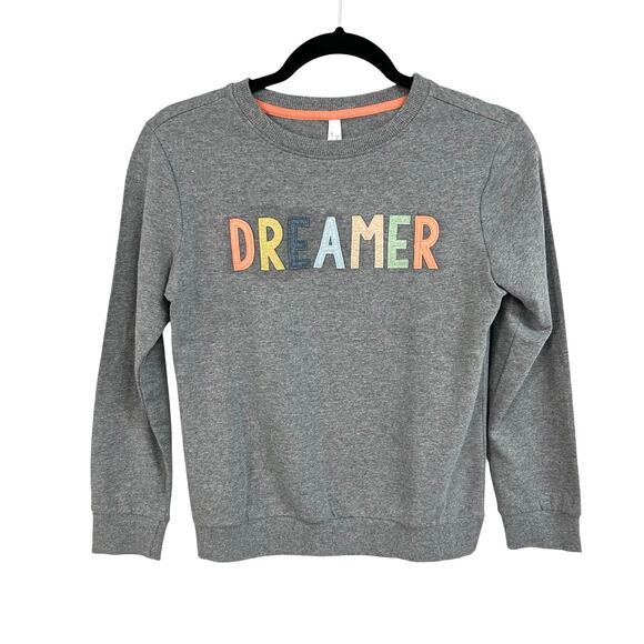 Sweet Soul Girls Gray Multicolor Dreamer Long Sleeve Crewneck Sweatshirt Large - Picture 1 of 5
